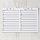 Custom Personalised Blank Sheet Music