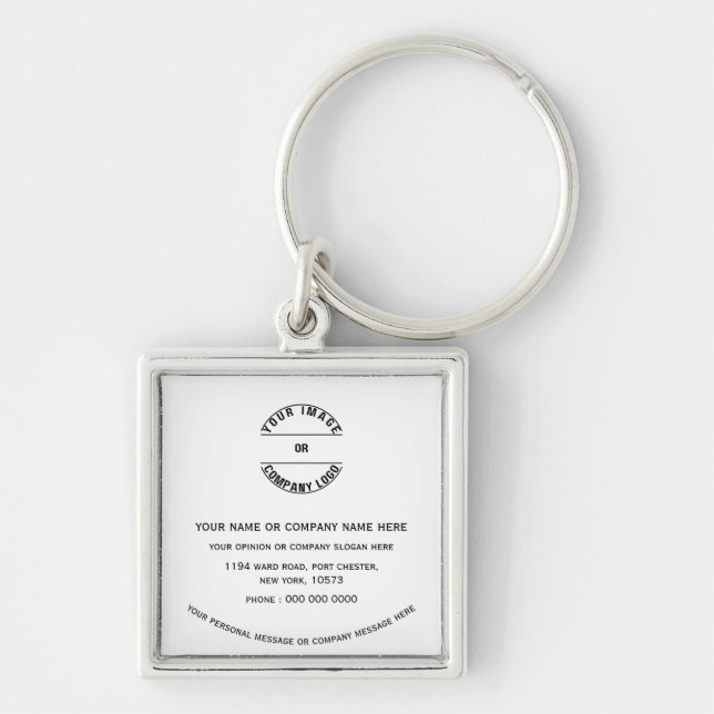Custom personalised Blank Template  1.375" Key Ring (Front)