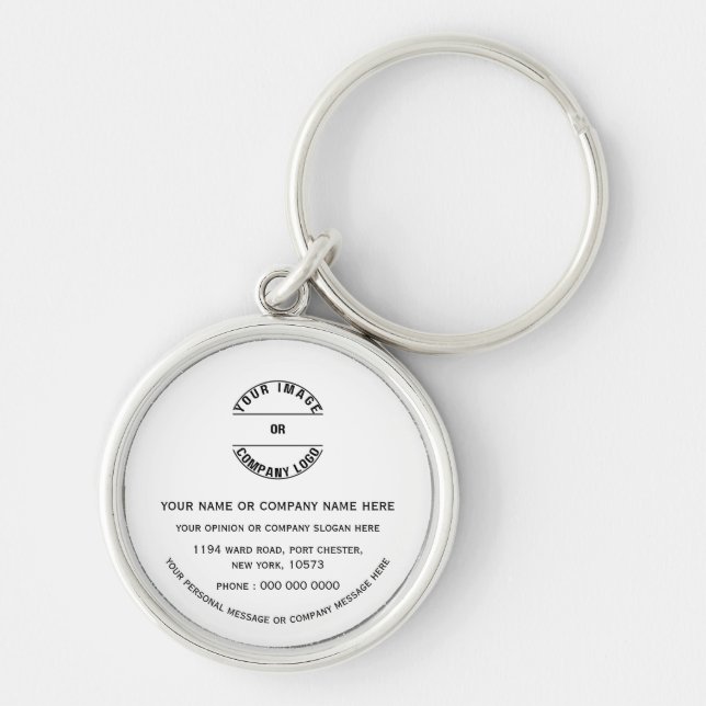 Custom personalised Blank Template  1.44" Metal Key Ring (Front)