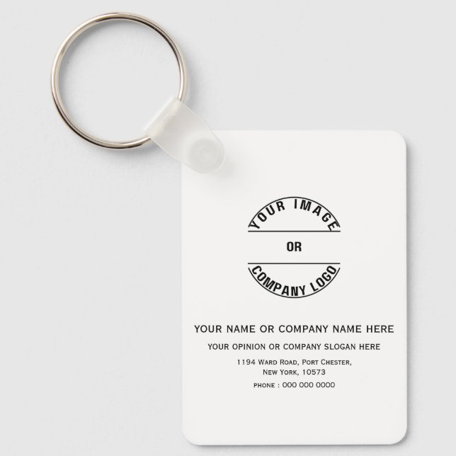 Custom Personalised Blank Template 1.6" x 2.25" Key Ring (Front)