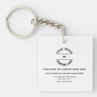 Custom Personalised Blank Template 1.875" x 1.875" Key Ring