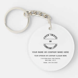 Custom Personalised Blank Template 2" Diameter Key Ring
