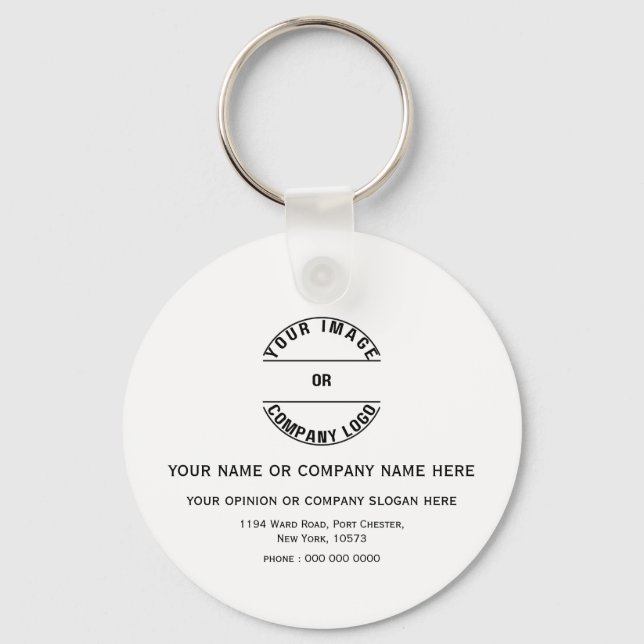 Custom Personalised Blank Template 2" Key Ring (Front)
