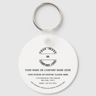 Custom personalised Blank Template 2" Metal Key Ring