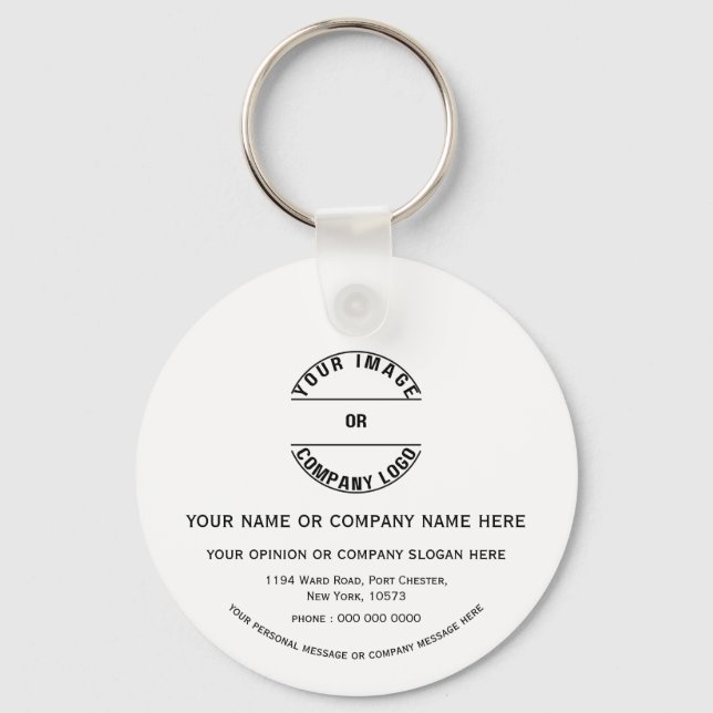 Custom personalised Blank Template  2" Metal Key Ring (Front)