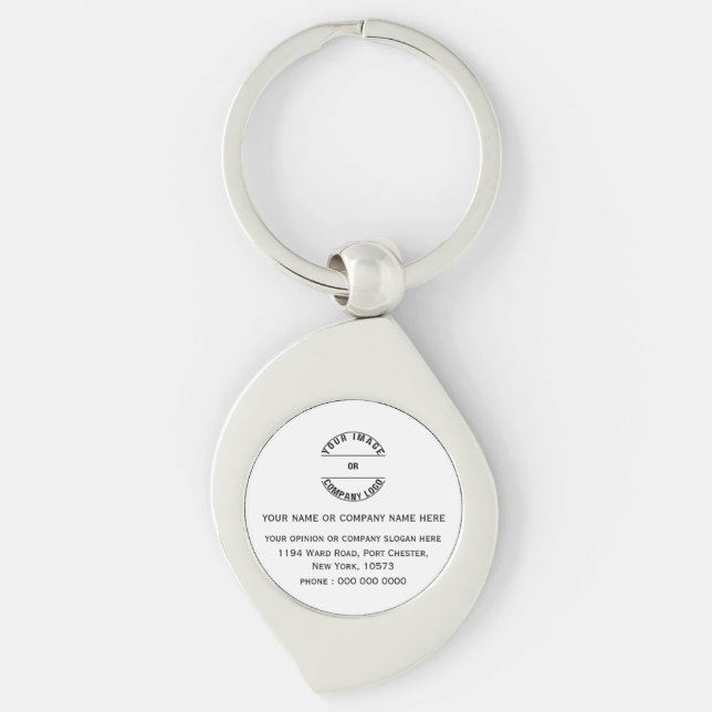 Custom Personalised Blank Template Key Ring (Front)