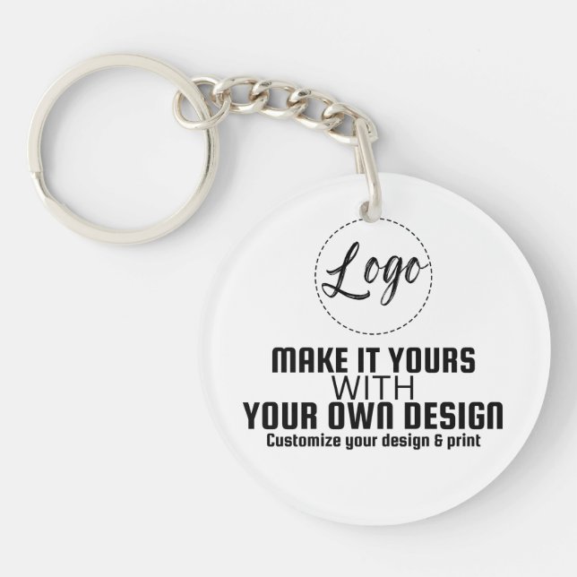 Custom Personalised Blank Template Key Ring (Front)