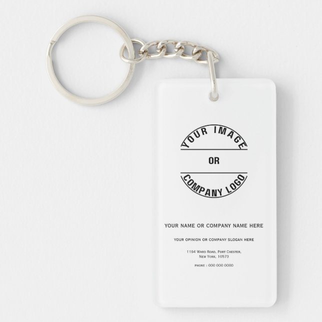 Custom Personalised Blank Template  Key Ring (Front)