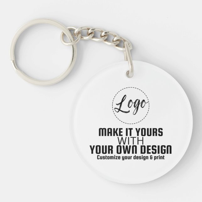 Custom Personalised Blank Template Key Ring (Front)