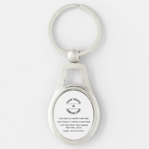 Custom Personalised Blank Template Key Ring