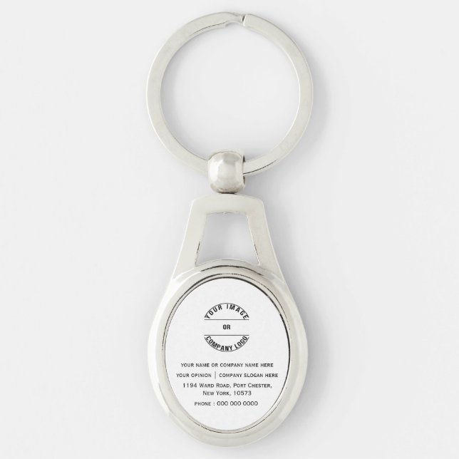 Custom Personalised Blank Template Key Ring (Front)