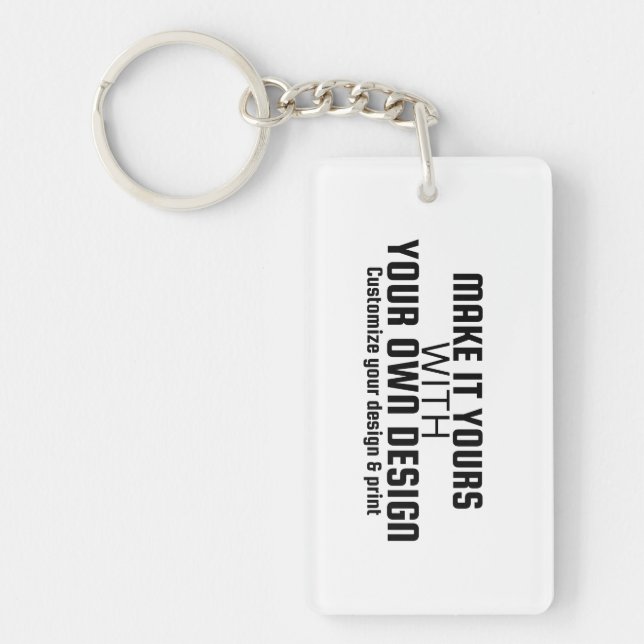 Custom Personalised Blank Template Key Ring (Front)