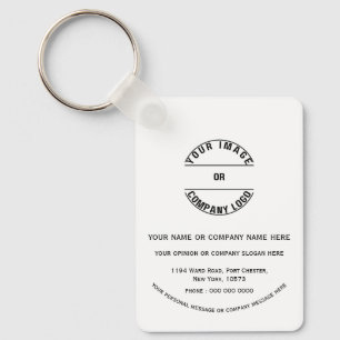 Custom personalised Blank Template Metal Rectangle Key Ring