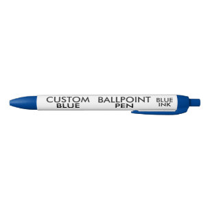 Custom Personalised Blue Ink Ballpoint Pens