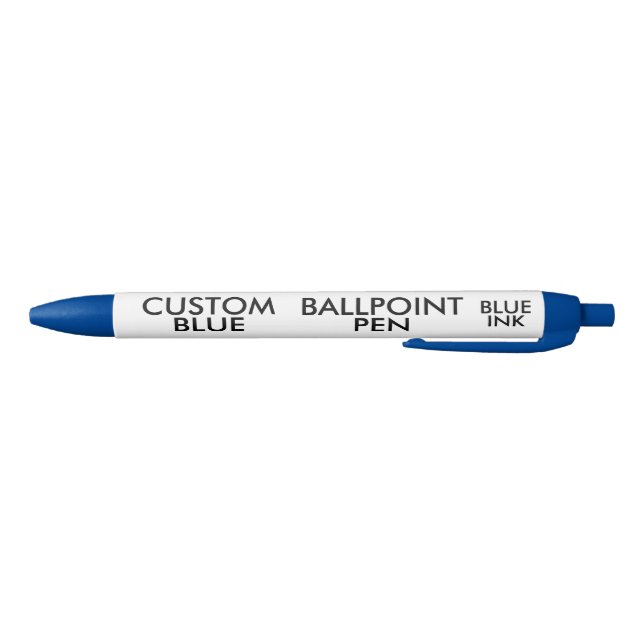 Custom Personalised Blue Ink Ballpoint Pens (Bottom)