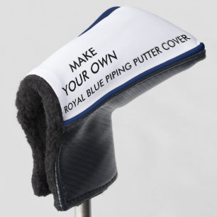 Custom Personalised Blue Putter Golf Club Cover