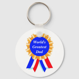 Custom Personalised Blue Ribbon Award Keychains
