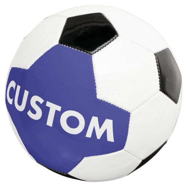 Custom Personalised BLUE Soccer Football (Three Quarter)