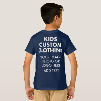 Custom Personalised BOY'S T-SHIRT - NAVY BLUE