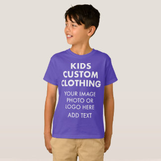 Custom Personalised BOY'S T-SHIRT - PURPLE