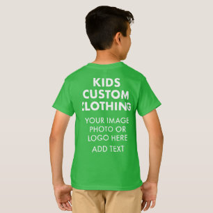 Custom Personalised BOY'S T-SHIRT - SHAMROCK GREEN