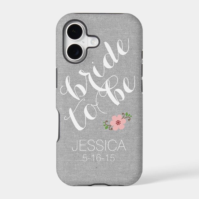 Custom personalised bride to be name wedding date (Back)