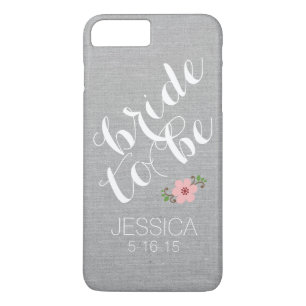 Custom personalised bride to be name wedding date iPhone 8 plus/7 plus case