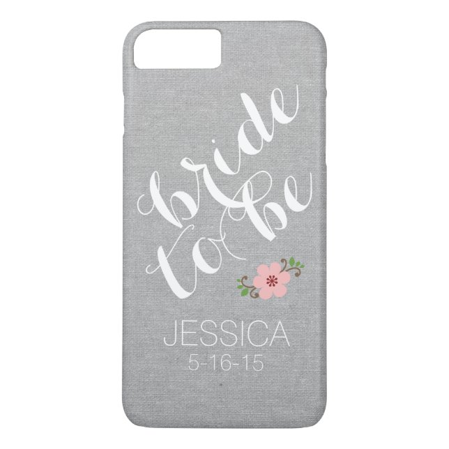 Custom personalised bride to be name wedding date Case-Mate iPhone case (Back)