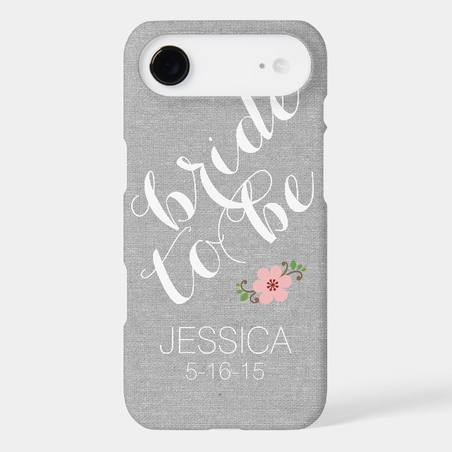 Custom personalised bride to be name wedding date Case-Mate iPhone case (Back)