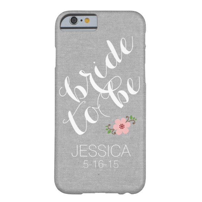 Custom personalised bride to be name wedding date Case-Mate iPhone case (Back)
