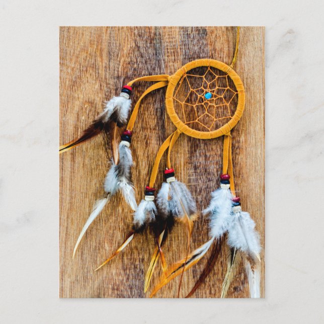 Custom Personalised Brown Dream Catcher Postcard (Front)