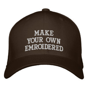 Custom Personalised Brown Embroidered Baseball Cap