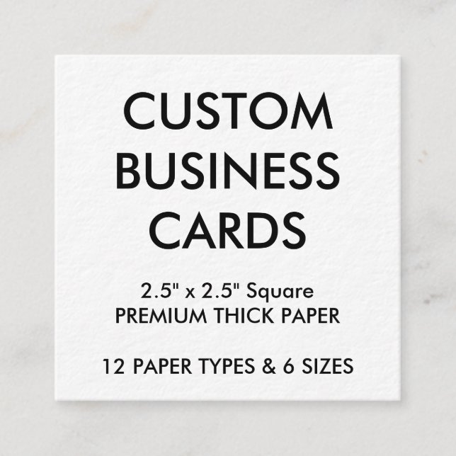 Custom Personalised Business Cards Blank Template (Front)