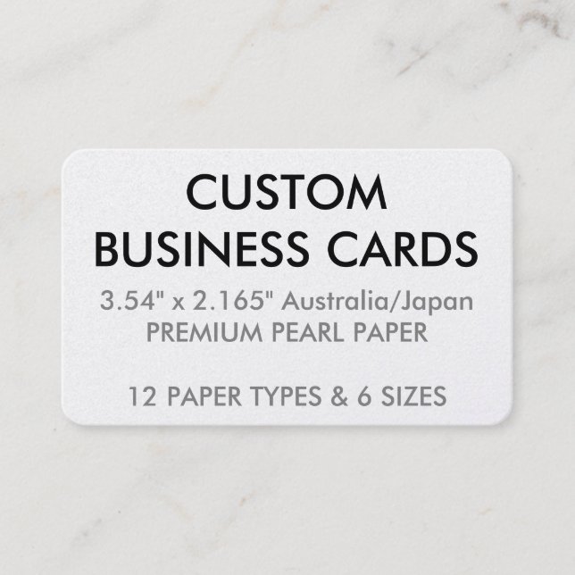 Custom Personalised Business Cards Blank Template (Front)