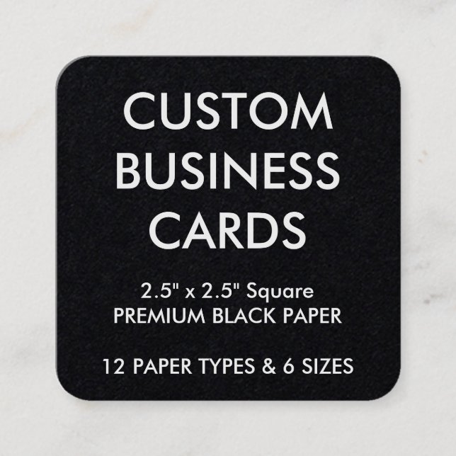 Custom Personalised Business Cards Blank Template (Front)