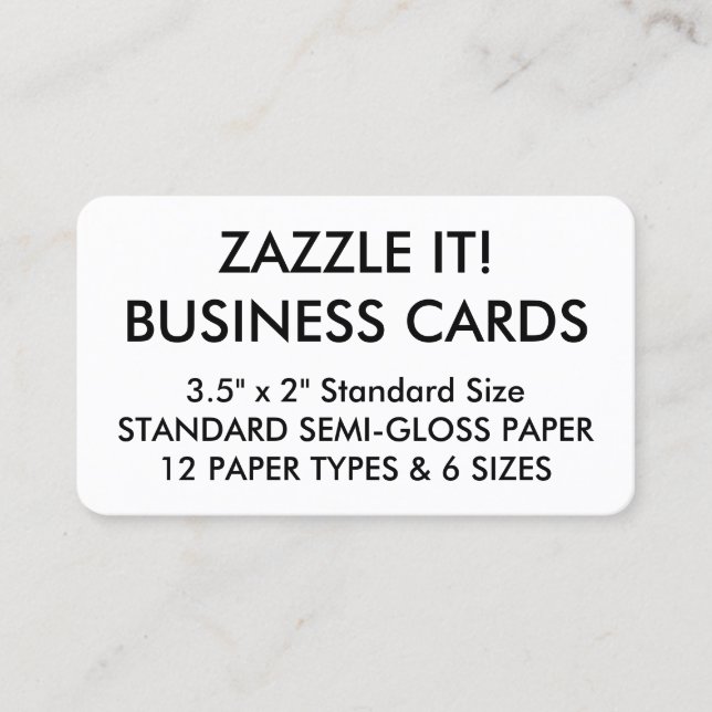 Custom Personalised Business Cards Blank Template (Front)