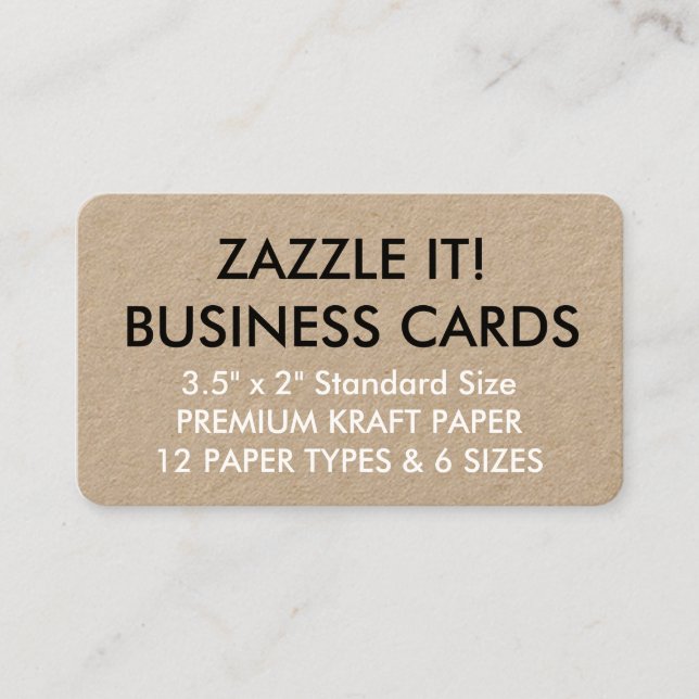 Custom Personalised Business Cards Blank Template (Front)