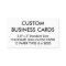 Custom Personalised Business Cards Blank Template