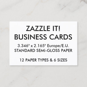 Custom Personalised Business Cards Blank Template