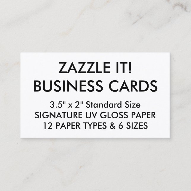 Custom Personalised Business Cards Blank Template (Front)
