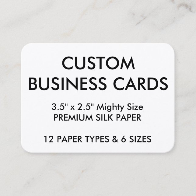 Custom Personalised Business Cards Blank Template (Front)