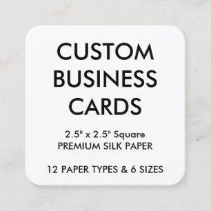 Custom Personalised Business Cards Blank Template