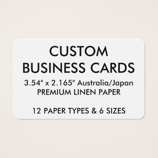 Custom Personalised Business Cards Blank Template