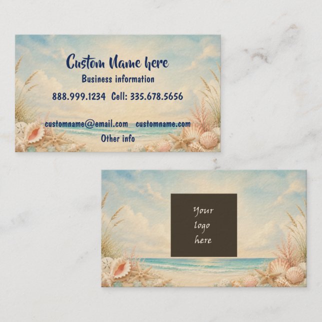 Custom Personalised Business Logo or QR Code Card (Front/Back)