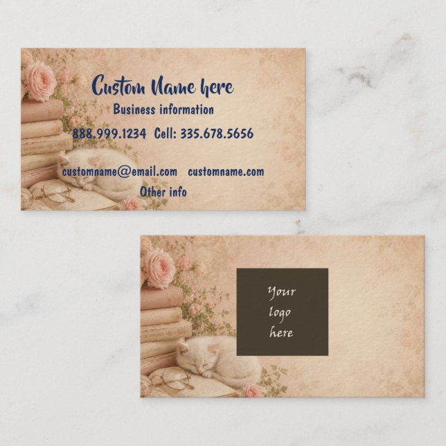 Custom Personalised Business Logo or QR Code Card (Front/Back)