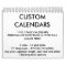 Custom Personalised Calendar Blank Template