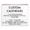 Custom Personalised Calendar Blank Template