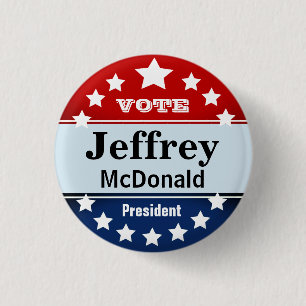 Custom Personalised Campaign Template 3 Cm Round Badge