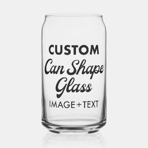 Custom Personalised Can Shape Glass 16oz