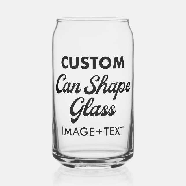 Custom Personalised Can Shape Glass 16oz (Front)